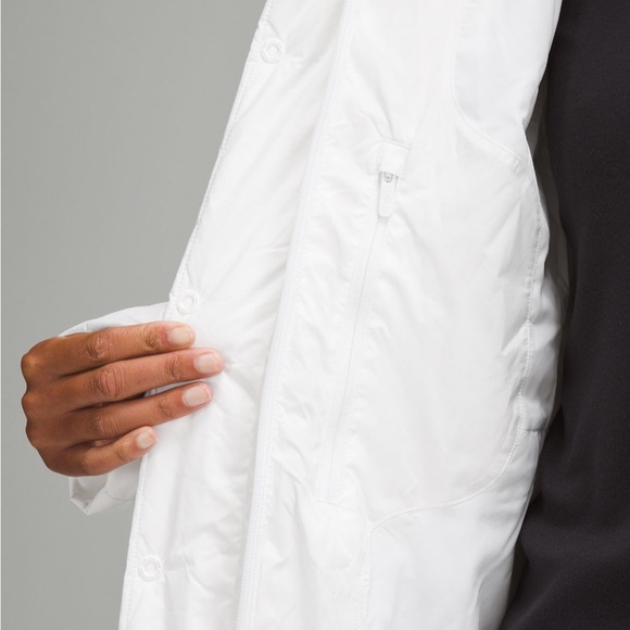 Lululemon wonder puff 600 down-dill long jacket white 2 nwt - Picture 7 of 16